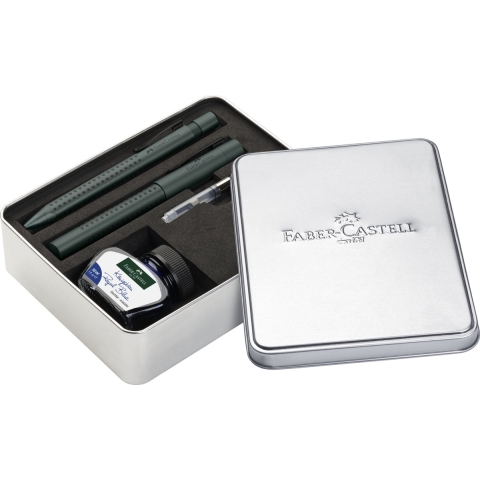 Faber Castell FC-201532 Grip Balpen en Vulpen + Inkt Blauw
