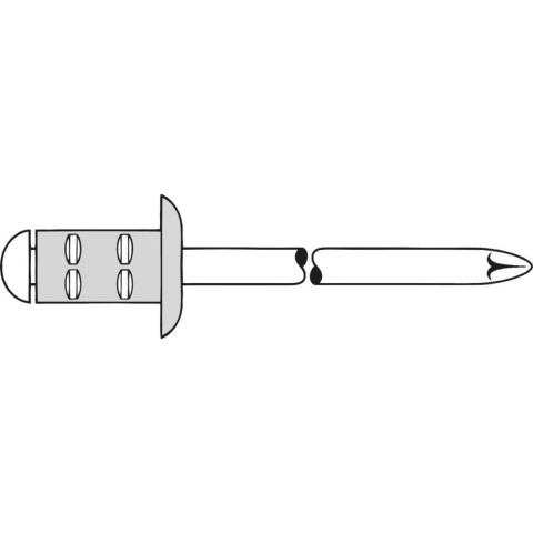 Gesipa Blindklinknagel | klinknagelschacht d x l 4 x 17 mm | aluminium / staal | 500 stuks - 1433828 1433828