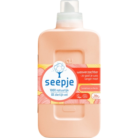8x Seepje Wasverzachter Sandelhout en Perzik 30 Wasbeurten 750 ml