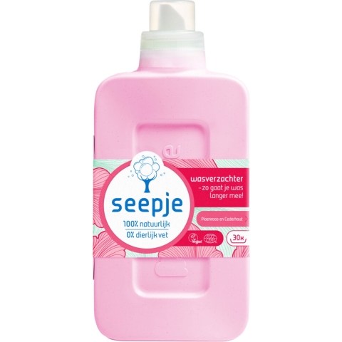 8x Seepje Wasverzachter Pioenroos en Cederhout 30 Wasbeurten 750 ml