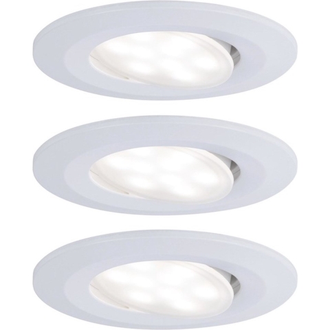Paulmann Calla LED-inbouwlamp voor badkamer Set van 3 stuks 19.5 W IP65 Wit (mat)