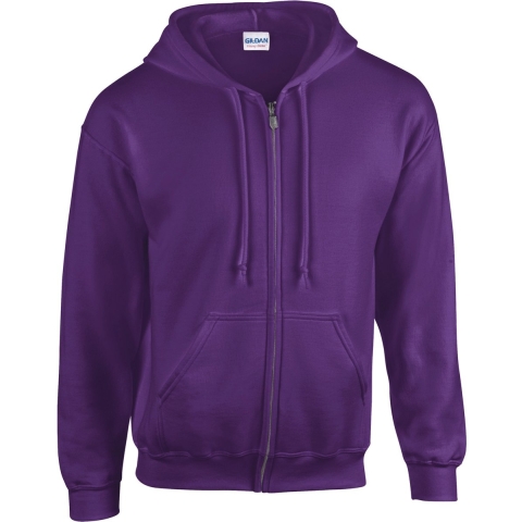 Gildan G18600 Heavy Blend™ Adult Full Zip Hooded Sweatshirt - Purple - XXL