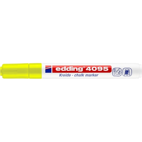 Edding Krijtmarker | neongeel | streepbreedte 2-3 mm ronde punt | 10 stuks - 4-4095065 4-4095065