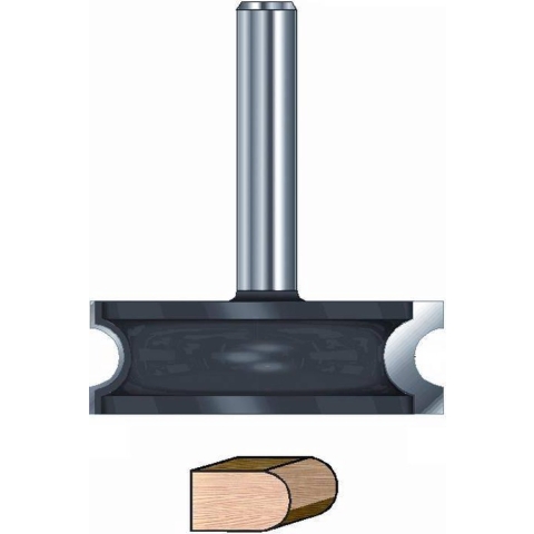 ENT Profielfrees hol HM R3.18 kolf 12mm - 7917010