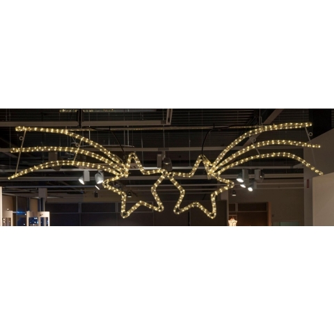 Enzo Lichtslang ornament 2 sterren 150 x 25 cm 5500340
