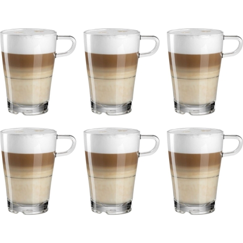 Leonardo Latte Macchiatoglazen Senso - Stapelbaar - 350 ml - 6 stuks
