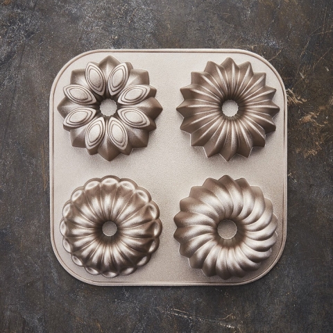 Birkmann Bakvorm / Muffinvorm Contoura 4-vorm Belissima - Gietaluminium - ø 10 cm