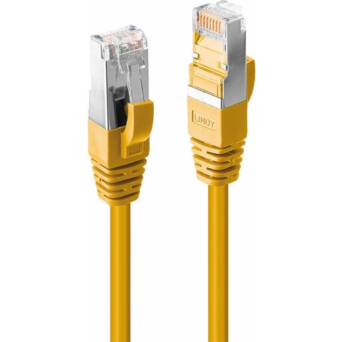LINDY 47870 RJ45 Netwerkkabel, patchkabel CAT 6A S/FTP 20.00 m Geel 1 stuk(s)