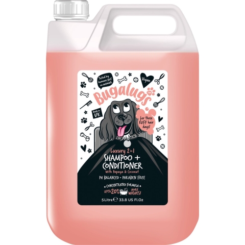Bugalugs Papaya Coconut 2 in 1 Dog Shampoo Jerry can 5 L