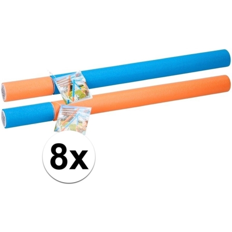 8x stuks waterpistolen van foam 54 cm -