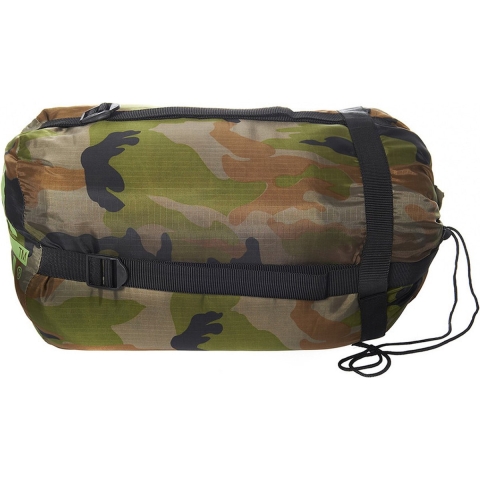 Mummie slaapzak - 1 persoons - camouflage print - 230 x 80 cm -