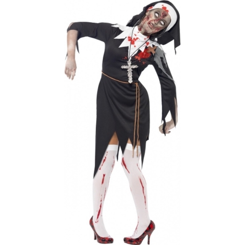 Bloedende zombie non kostuum - voor volwassenen - Halloween/horror thema 36-38 (S) -
