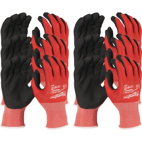 Milwaukee Accessoires Gedipte werkhandschoenen snijklasse 1/A | M/8 | 12 paar - 4932471614