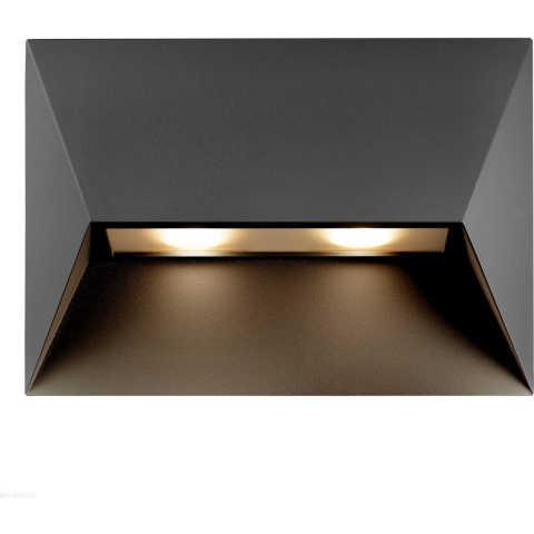 Nordlux Wandlamp Pontio 27 2x GU10 zwart IP44 - 4800901