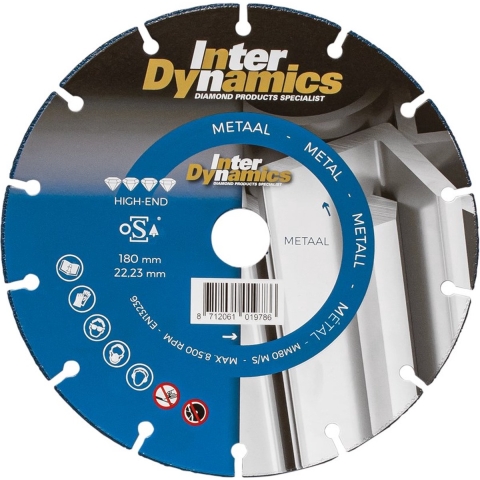 Inter Dynamics Slijpschijf | Metaal - High-End | 180 x 22,23mm - 394180