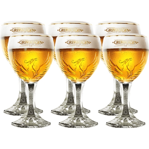 Grimbergen Bierglazen op Voet - 250 ml - 6 stuks