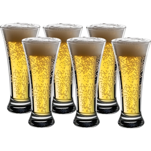 Secret de Gourmet Bierglazen - Flutes/vaas - transparant glas - 24x stuks - 320 ml - Oktoberfest -