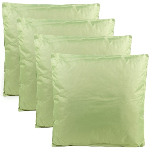Buiten of tuin sier kussens - 4x - mintgroen - 60 x 60 cm - binnen/buiten - tuinbank -