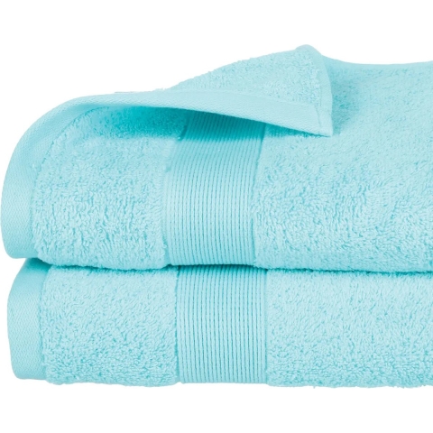 Atmosphera Badhanddoek - 4x - aqua lichtblauw - 70 x 130 cm - katoen - 450 grams - luxe handdoek -