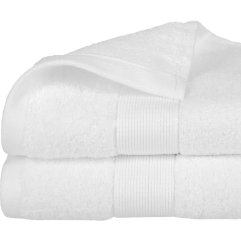 Atmosphera Badhanddoek - 8x - ivoor wit - 50 x 90 cm - katoen - 450 grams - luxe handdoek -