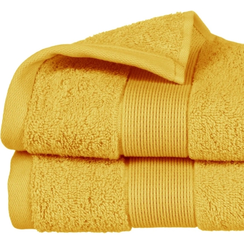 Atmosphera Badhanddoek - 8x - okergeel - 50 x 90 cm - katoen - 450 grams - luxe handdoek -