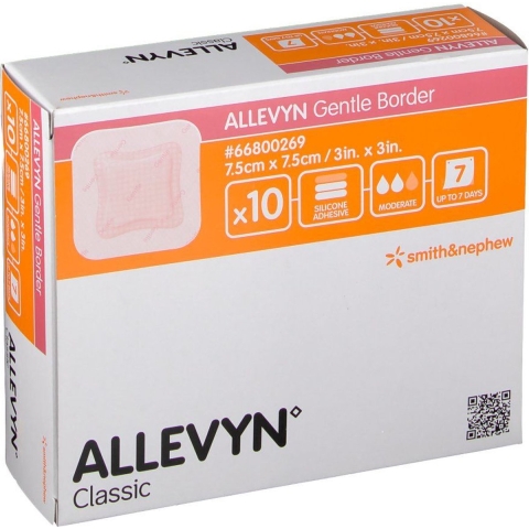 Allevyn Gentle Border 7,5 x 7,5 cm | 10 stuks