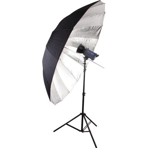 BRESSER SM-09 Jumbo Paraplu zilver/zwart 180 cm