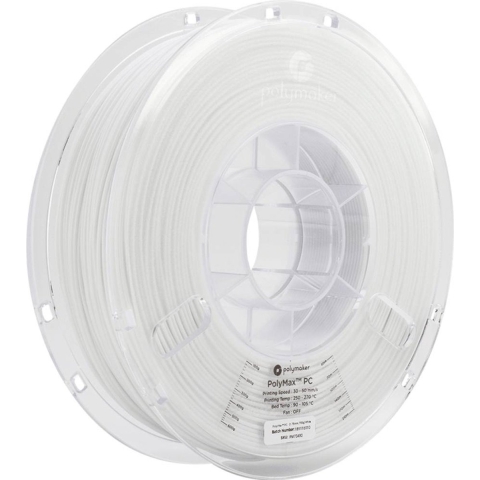 Polymaker PC02004 Polymax Tough Filament PC (polycarbonaat) Hoge stijfheid, Hittebestendig, Slagvast 2.85 mm 750 g Wit 1 stuk(s)