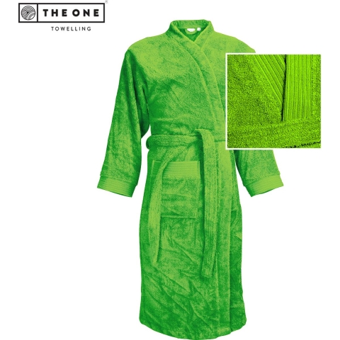 The One Towelling TH1030 Classic Bathrobe - Lime Green - S/M