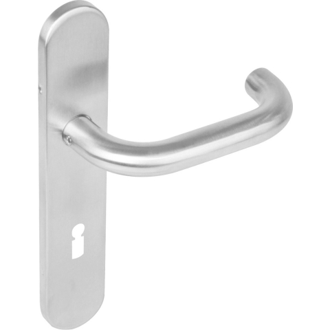 Intersteel Deurkruk Rond op schild rvs geborsteld