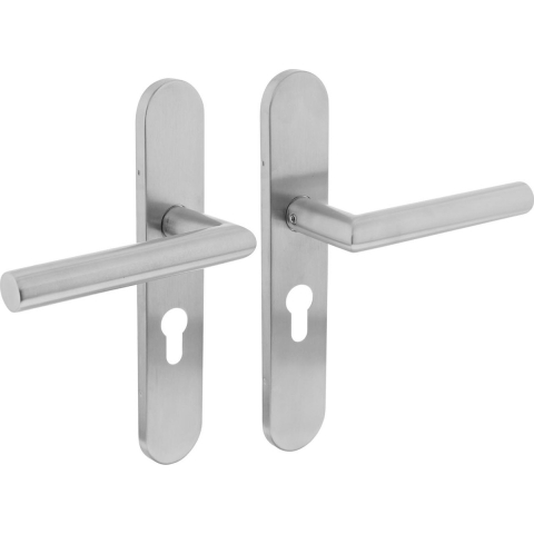 Intersteel Deurkruk Hoek 90° op schild rvs geborsteld