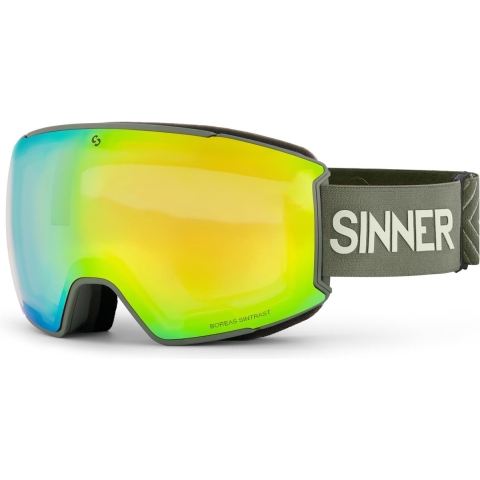 Sinner BOREAS skibril groen/blauw + extra oranje S1 lens