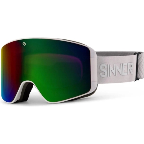 Sinner Aura skibril wit + extra roze S1 lens