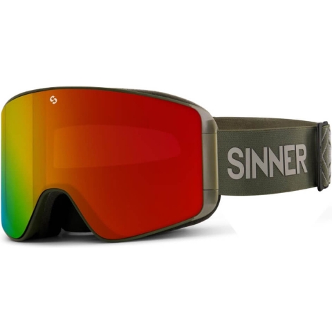 Sinner Aura skibril groen + extra roze S1 lens