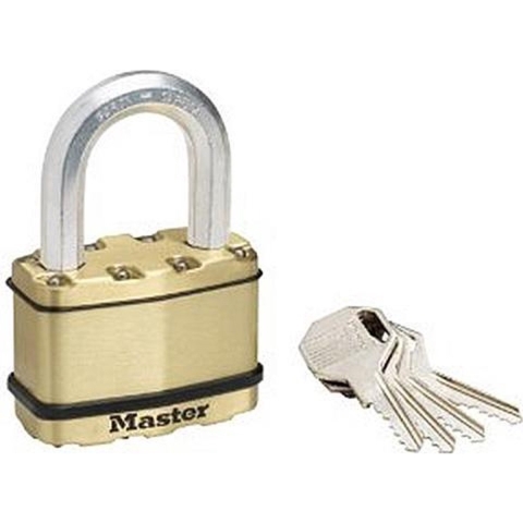 Masterlock Hangslot, Excell 64mm, messing - M15BEURDLF M15BEURDLF