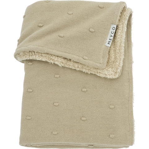 Deken Wieg Meyco Mini Knots Teddy Sand