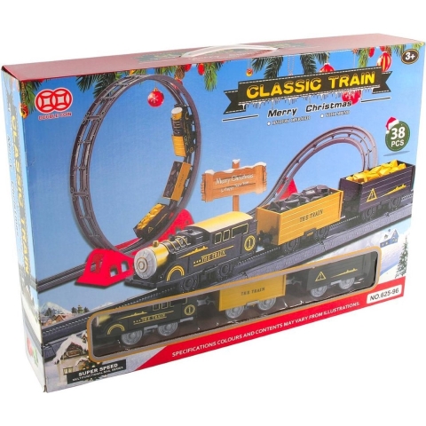 Treinset 38-delig Met Looping En Geluid Werkt Op 4xAAA Batterijen(excl)