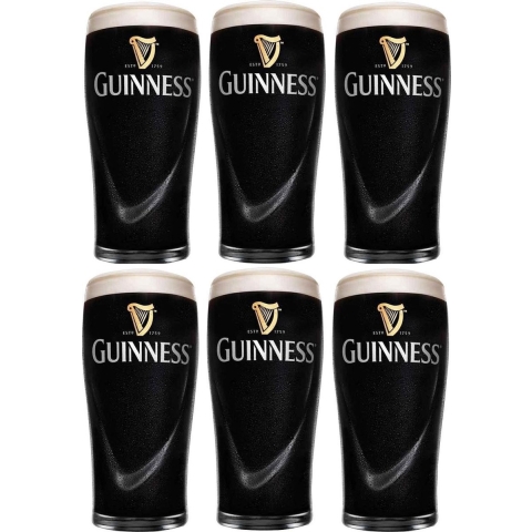 Guinness Bierglazen Pint 500 ml - 6 Stuks