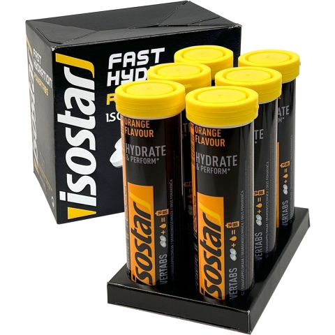 6x Isostar Fast Hydration Powertabs Orange 10 tabletten