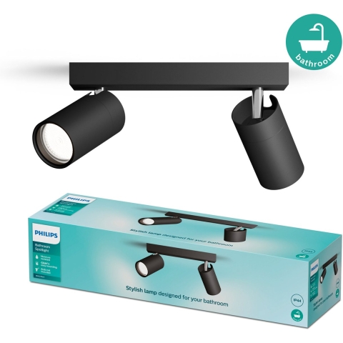 Philips Idris 8720169298996 Plafondspot GU10 Zwart