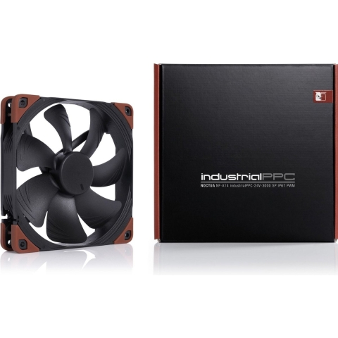 Noctua Noctua NF-A14 industrialPPC-24V-3000 SP IP67 PWM - 140mm PC-ventilator Zwart (b x h x d) 140 x 140 x 25 mm