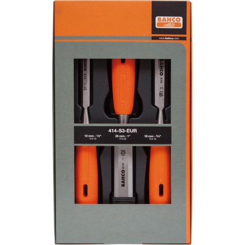 Bahco steekbeitelset 414 12-18-25 mm | 414-S3-EUR