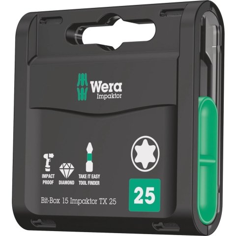 Wera Bit-Box 15 Impaktor TX 25, 15-delig - 1 stuk(s) - 05057775001