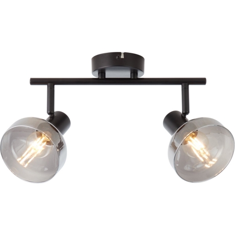 Brilliant 82713/06 Reflekt Plafondlamp E14 18 W Zwart (mat), Matglas