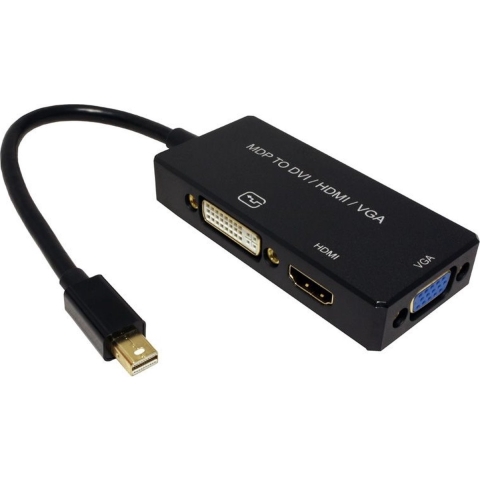 Value 12.99.3154 DisplayPort-kabel Mini-displayport / DVI Adapterkabel Mini DisplayPort-stekker, DVI-I 18+5-polige bus 0.10 m Zwart