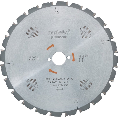 Metabo Accessoires Cirkelzaagblad HW/CT Ø 230x30, 18 FSZ/FA - 628010000