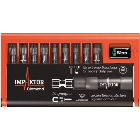 Wera Bit-Check 10 Impaktor 1, 10 -delig - 1 stuk(s) - 05057680001