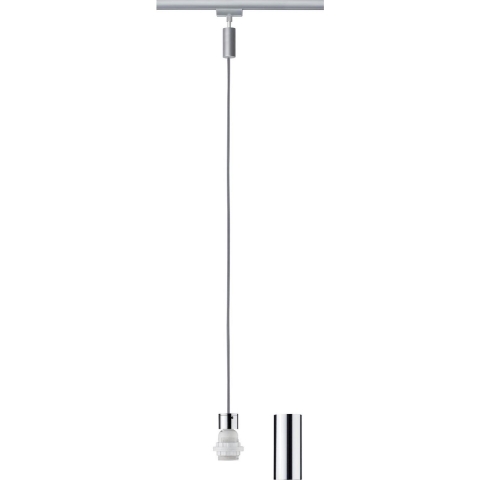 Paulmann 230V-railsysteem lamp Universeel E27 20 W LED Chroom (mat), Chroom