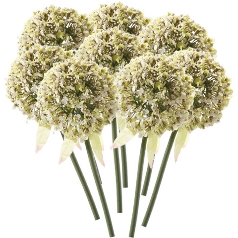 8x Witte sierui kunstbloemen 70 cm -