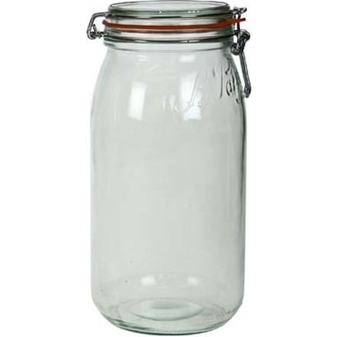 4x stuks Weckpotten/inmaakpotten met klepdeksel 3 liter -
